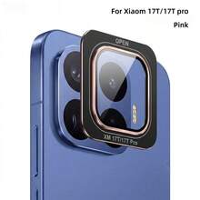 1pc Compatible With Xiaomi 17T /17 T Pro High Definition Transparent Tempered Glass Camera Lens Protector Film, Phone Lens Protector Film, Metal Frame Integrated, Phone Camera Protector, Protective Pad, Blue - Blue - View 3