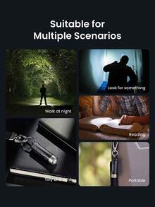 Philips High-Power Mini Flashlight, Portable Keychain Clip, UV Light, Type-C Rechargeable, Essential For Night Commute And Travel - Multicolor - View 6