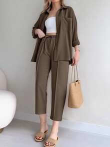 Women Sports Down Coats - Dark Brown - View 13
