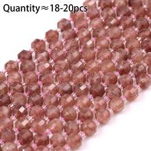 8mm Natural Faceted Lulutong Stone Beads With Rhombus Spacer Beads, Handmade DIY Beaded Jewelry Semi-Finished Material Accessories Loose Beads - Lulutongzhu - View 13