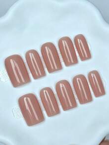 Zysa 10pcs Handmade Nails Press On Nails Short Nails For Summer Vacation Graduation Party - Multicolor - View 2