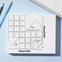 Curved Corner Cutter Ruler | Acrylic Sewing Patchwork Ruler Quilt Template | DIY Sewing Supplies Sewing Template Patchwork Tool | Curved Corner Cutter Ruler - A01 - View 1