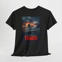 Thrash 226 Retro Movie Poster Horror Unisex Graphic T-Shirt - 黑色 - 查看 1