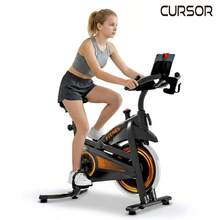 CURSOR FITNESS 4-In-1 Exercise Bike Quiet Folding Magnetic Upright Bikes With Arm Resistance Bands Home Workout Use,16 Levels Of Resistance,Machine Max Weight 300 Lbs - 黑色 - 查看 1