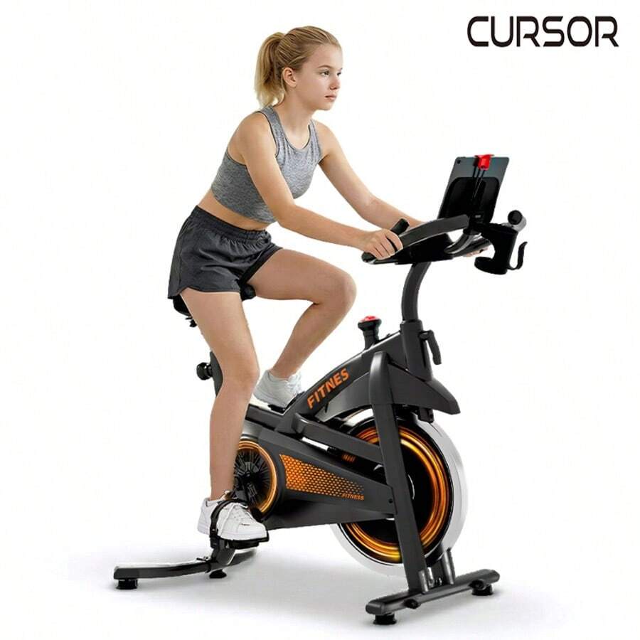CURSOR FITNESS 4-In-1 Exercise Bike Quiet Folding Magnetic Upright Bikes With Arm Resistance Bands Home Workout Use,16 Levels Of Resistance,Machine Max Weight 300 Lbs - 黑色 - 查看 1