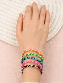 10/20pcs/Set Bohemian Style Colorful Fashion Woven Adjustable Children's Bracelets, Geometric Pattern, Gift For Friends, Daily Wear Accessories - Friendship Rope - View 7