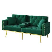 Double Folding Sofa Bed - Comfortable And Versatile - Green 2 Seat - View 10