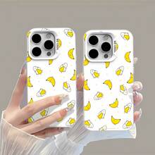 Patrón de plátano amarillo gudbananafunda de teléfono Fundas compatibles con ,Apple,VIVO,OPPO,,, y Honor.Fabricadas en silicona TPU,ofrecen protección contra golpes y caídas. - Plateado - Ver 3