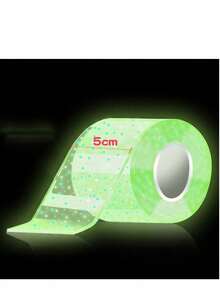 1pc Transparent Colorful Nano Double-Sided Adhesive Tape PET Glitter Powder Hook And Loop Roll Bubble Blowing No-Trace Glue - Multicolor - View 7