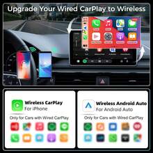 Adaptador inalámbrico CarPlay y caja de interconexión de dispositivos Android Auto para coche, caja CarPlay dos en uno - Conector USB plateado Q1M con marca dorada - Ver 4