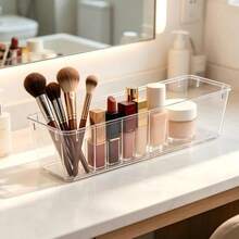 1/3/6pcs-Universal Transparent Drawer Cup And Fork Spoon Storage Box, Desktop Organizer Box, Portable Drawer Storage Organizer, Desktop Organizer Box, Cutlery Divider Box, Drawer Storage Set - Multicolor - View 2