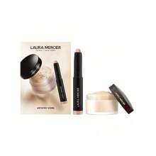 Laura Mercier Mini Artistry Icons 透亮散粉與魚子醬眼影棒套組 (迷你尺寸：散粉 9.3g/0.33 Oz；眼影 1g/0.03 Oz) | 散粉 (長效持妝、控油亮澤) - Mini Size - Translucent Set (Rosegold Caviar Stick Included) - 查看 1