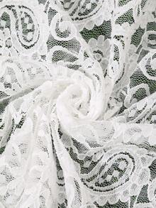 1pc/2pcs Bohemian Vacation Style Solid Color Paisley Floral Lace Triangle Scarf - Multicolor - View 5