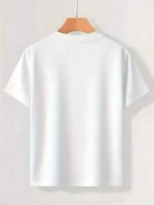 Boys' T-Shirt, Casual And Modern, Summer Fashion With Alpaca Print, Sunglasses And Palm Trees In Retro Sunset Style, For Children Aged 5 To 13 Years, No Problematic Prints, Gift - 白色 - 查看 2