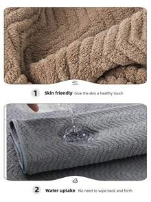 4pcs Mixed Coral Fleece Towel Set, Soft And Skin-Friendly Touch, Suitable For Bathing, Face Wiping, Hair Drying, Bathroom Decor, Hotel, Spa, Home Accessories, Holiday Gifts And More - Multicolor - View 4
