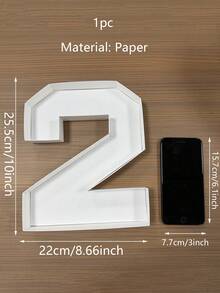 1 个 0-9 数字形状托盘，摄影道具，DIY 食品托盘，装饰纸板数字盒，适用于老年人生日、水果、饼干、甜点盘、蛋糕展示、毕业典礼、1 岁生日、家庭聚会、新娘送礼会，手工制作 - 彩色 - 查看 4
