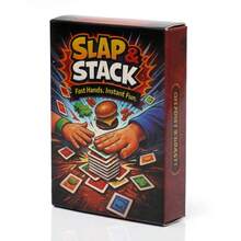 Stack Card Game - Fast-Paced Kids And Family Games Friends Easy To Play Game Cards - Mocha Brown - View 2