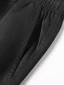 Men's Casual Sports Long Pants, Cargo Outdoor Street Style, Thin Black For Spring And Autumn - Black - View 6