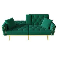 Double Folding Sofa Bed - Comfortable And Versatile - Green 2 Seat - View 9