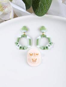 Mini Floral Leaves Clay Cutters Molds, Butterfly Pattern Clay Cutters For Polymer Clay Jewelry Making, Earring Mold Kit, DIY Reusable Embossing Craft - Flowering Leaves - View 8