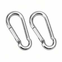 1/3 buah Gantungan Kunci Luar Ruangan 80mm Kait Pengunci Pegas Carabiner Gantungan Kunci Tahan Lama untuk Berkemah dan Bepergian - A - View 8