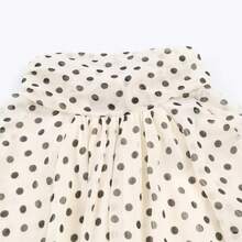 Women's Long-Sleeved Shirt With High Neck And Moon Print, Simple Casual Blouse, Fashionable Blouse For Working Women. - 乳白色 - 查看 5