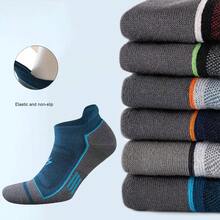 6 Pairs Men's Low-Cut Running Socks, Thin Fit To Foot Shape, Suitable For Daily Jogging And Fitness Sports - Multicolor - View 2