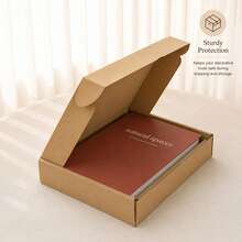2pcs Home Decor Books, Open Hidden Storage Box - Flip Cover Faux Book - Paper Storage Box, Suitable For Coffee Table, Bookshelf Or Mantel, For Photos, Keepsakes And Remote Control Storage - Red-beige - View 8