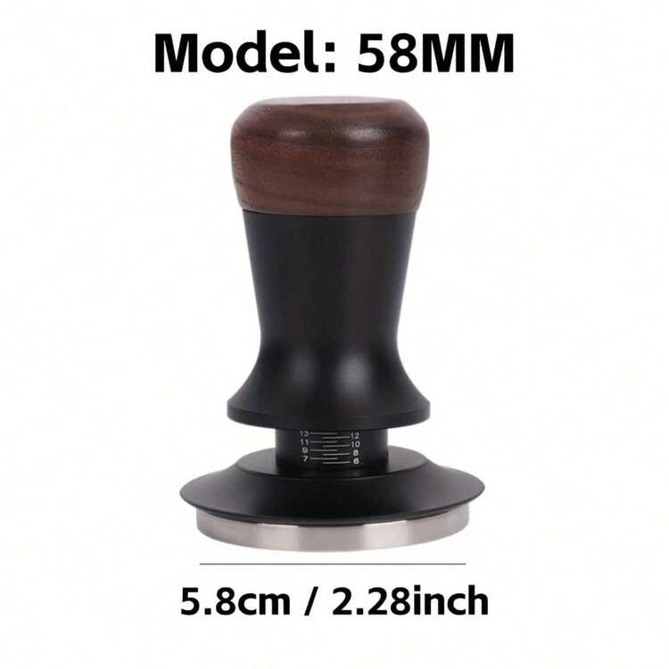 51mm/58mm Espresso Manual Tamper, Precision Adjustable Spring Coffee Tamper With Stainless Steel Rippled Base, Auto-Leveling Espresso Manual Tamper, Espresso Coffee Accessories - Coffee Press - View 14