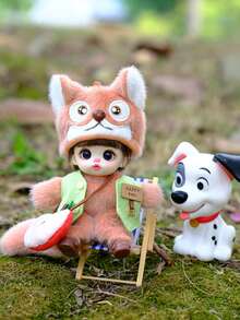 Lolita Fen Fox & Rabbit Cute Animal Series - Movable BJD Figure (Non-Plush Filled), Posable Figure, Cute Design, Suitable For Desk Decor And Backpack Charm - Multicolor - View 8
