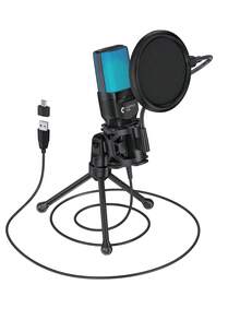 Yanmai USB RGB Condenser Noise-Canceling Wired Gaming Microphone, Suitable For Podcast, Recording Studio, Live Streaming, Laptop, Desktop Computer - View 2