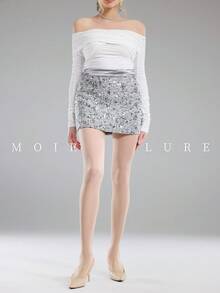 MOIRÉALLURE 1pc Solid Color Suitable For Daily Life Basic Tights - Clear - View 2