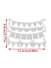 Scrapbook Die Cutting And Embossing Molds, Colorful Flag Pattern Metal Cutting Dies, For DIY Scrapbook Decoration Embossing Tools, Photo Album Cover Making Templates, Handmade Greeting Card Background Decoration - One Size Fits All - View 2