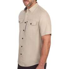 Coleman Men's Short Sleeve Stretch Ripstop Utility Shirt - Button Down Outdoor Work Shirts For Men Variant 1 - 純羊絨 - 查看 3
