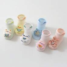 6 Pairs Newborn Baby Socks 0-1 Years Old, High Elasticity Non-Tight, Breathable Thin Summer Style, Toddler Home Learning To Walk Crawling Socks - Multicolor - View 6