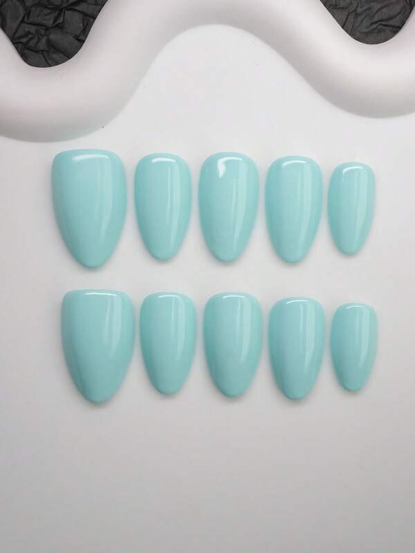 Almond Shaped Handmade Press-On Nails Y2K Hot Girl Style, Neon Orange Solid Color Design Pure Handmade Press-On Nails, Suitable For Women And Girls, Shiny Nail Tips, 10 Pieces 3 Sizes, Suitable For Party, Dance, Daily Wear, Includes Tool Kit, Can Be Given As A Gift To Women And Girls.