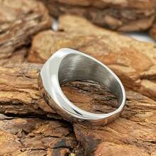 1pc European And American Hot-Selling Minimalist Tree Of Life Stainless Steel Ring, Unisex, Gift For Dad, Mom, Colleague, Friend - Ring - View 5