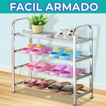 Metal Shoe Organizer Rack, Adjustable Shoe Shelf Without Tools, Storage For Sneakers, Boots, Heels For Bedroom, Hallway, Closet - Light Grey - View 9