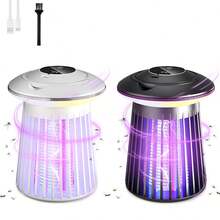 Portable LED 7-Color Camping Light, Electric Mosquito Repellent Lamp, Wireless Rechargeable Mosquito Killer, Suitable For Outdoor Camping, Exploration, Garden, Patio - Multicolor - View 1