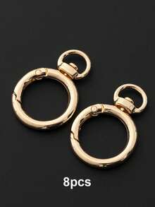8 Pack Glossy Enamel Round 360 Swivel Spring Snap Hooks, Sturdy Alloy Connectors DIY Accessories For Keyring, Bag Decor, Mobile Phone Strap Craft - Alloy Painted Spring Buckle - View 17