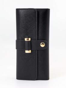Vintage Long Zipper Wallet, Student Fashion New Style Wallet, Christmas New Year Gift, Phone Wallet, Women's Bag - Black - View 5