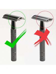 Matte Black Double-Edge Safety Razor (Blades Not Included); Unisex, Reusable, And Suitable For Home Use And Travel. - Safety Razor - View 5