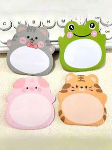 1/4/8pcs Cute Cartoon Animal Pattern Sticky Notes, Creative Vertical Sticky Notes, 20 Sheets Per Book, 160 Sheets Total, Christmas Gift Or Prize, Stickers, School Supplies, Back To School Supplies, Learning Supplies, First Day Of School, Fun Stickers, Back To School Random Style - one-size - View 3
