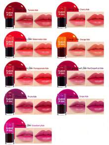 ETUDE Dear Darling 水感唇釉 07 Pomegranate Ade，鮮豔清新顯色，持久不暈染，滋潤保濕，輕盈質地，亮澤妝感，適合女性日常使用，韓系美妝，禮品 9g/0.31oz - 07 Pomegranate Ade - 查看 4
