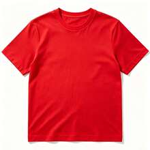 Tops For Teen Girls, Men's T-Shirts, 100% Cotton, Ms. Martina - Comfortable Crew Neck And Short Sleeve Design, Featuring The Martina Brand Logo, Suitable For Everyday Casual Wear. Made Of Cotton Fabric - 紅色 - 查看 2