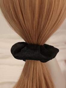 Accesorio para el cabello tipo scrunchie de mujer de satén versátil con efecto agrietado en relieve de unicolor - Multicolor - Ver 5