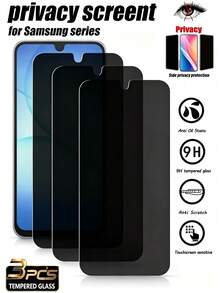 Pelindung Layar Ponsel Android Anti Guncangan 3 Buah, Pelindung Layar Privasi, Lapisan Film Bening Definisi Tinggi, Desain Anti Intip, Pas Layar Penuh Tanpa Celah, Tahan Gores, Sentuhan Sensitif, Kompatibel dengan Berbagai Casing Ponsel, Kompatibel dengan A54/A15/A05s/A35/A54/A55/A16/A17/S20 FE/S21 FE/S23 FE dan Lainnya, Hadiah Hari Ibu, Hadiah Ulang Tahun - Hitam - View 35