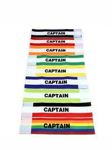 Adjustable Hook And Loop Captain Armband, Multi-Color Elastic Football Captain Armband, Suitable For Team Sports - Multicolor - View 1