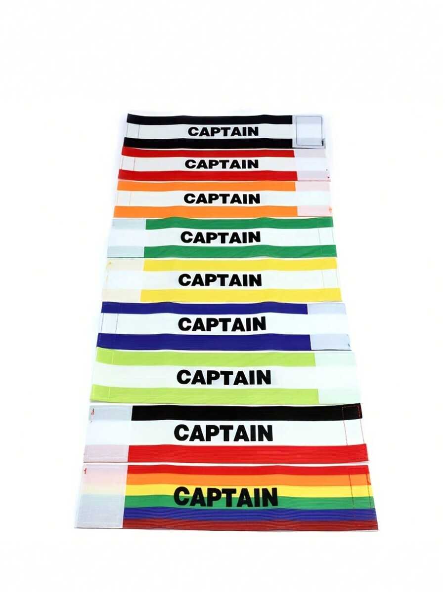 Adjustable Hook And Loop Captain Armband, Multi-Color Elastic Football Captain Armband, Suitable For Team Sports - Multicolor - View 1