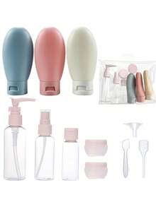 11pcs Travel Cosmetic Lotion Dispenser Bottle Set, Empty Liquid Containers, Toiletries Travel Bottle Set, Leak-Proof, 60ml Capacity, Suitable For Shampoo, Conditioner, Body Lotion, Shower Gel Dispensing, Travel Essentials - Multicolor - View 7